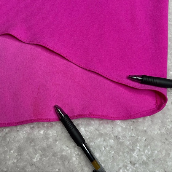 Trina Turk Islet Dress Hot Pink High Low Hem Flowy Romantic Vacation Medium - Picture 7 of 12